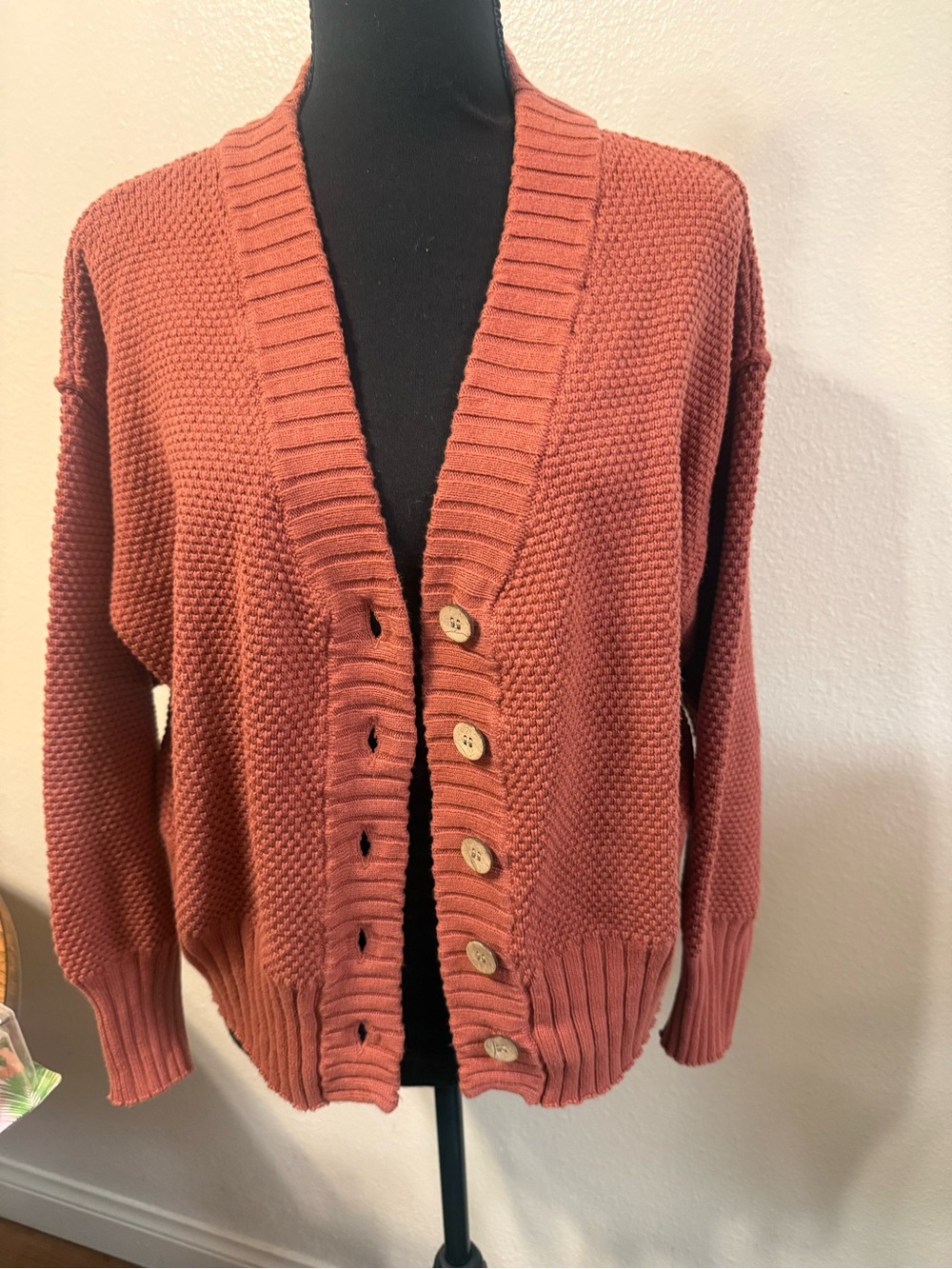 Free people fall cardigan deep orange light button. Down